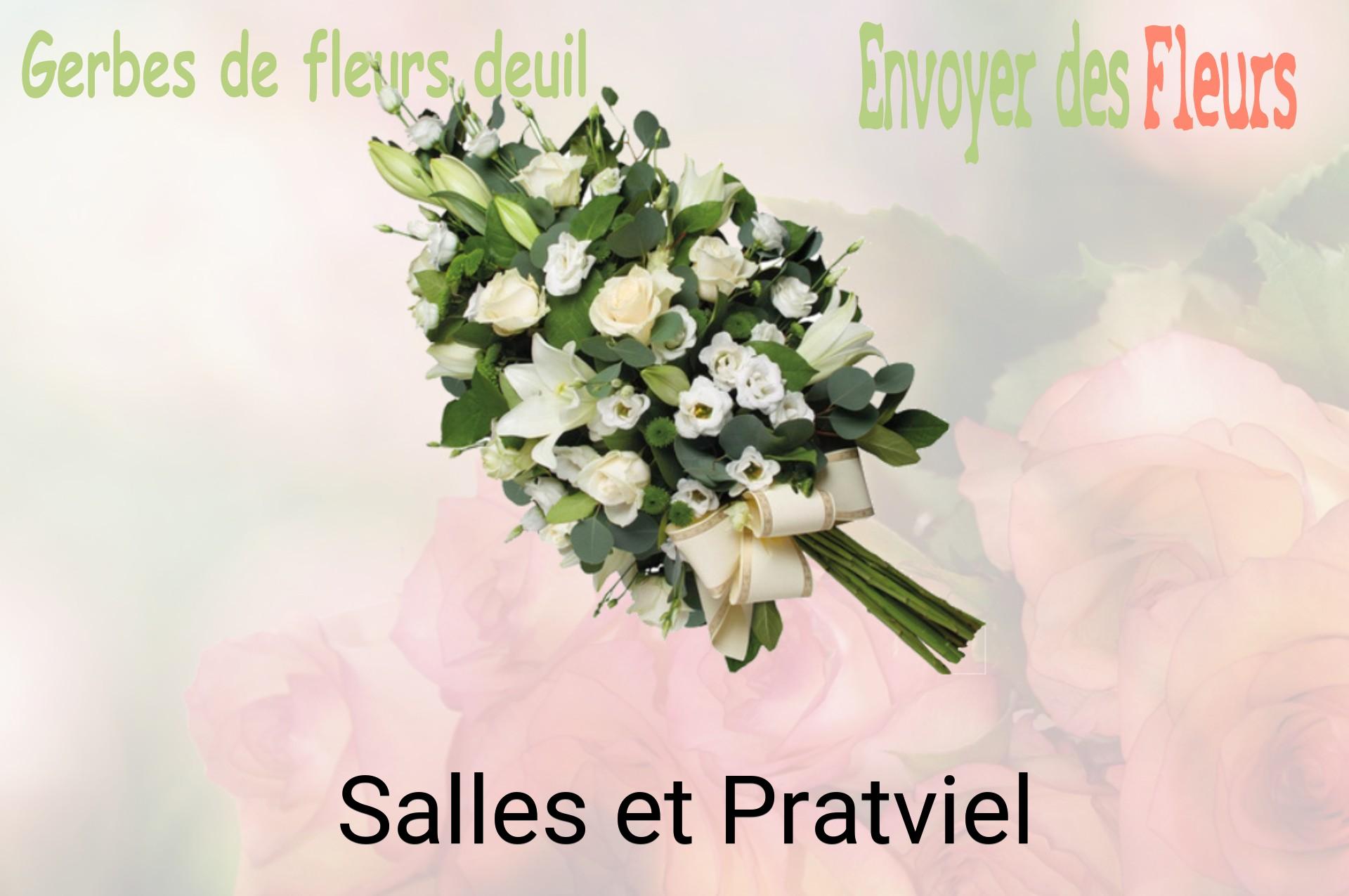 Gerbe de fleurs de deuil livrée à Salles-et-Pratviel